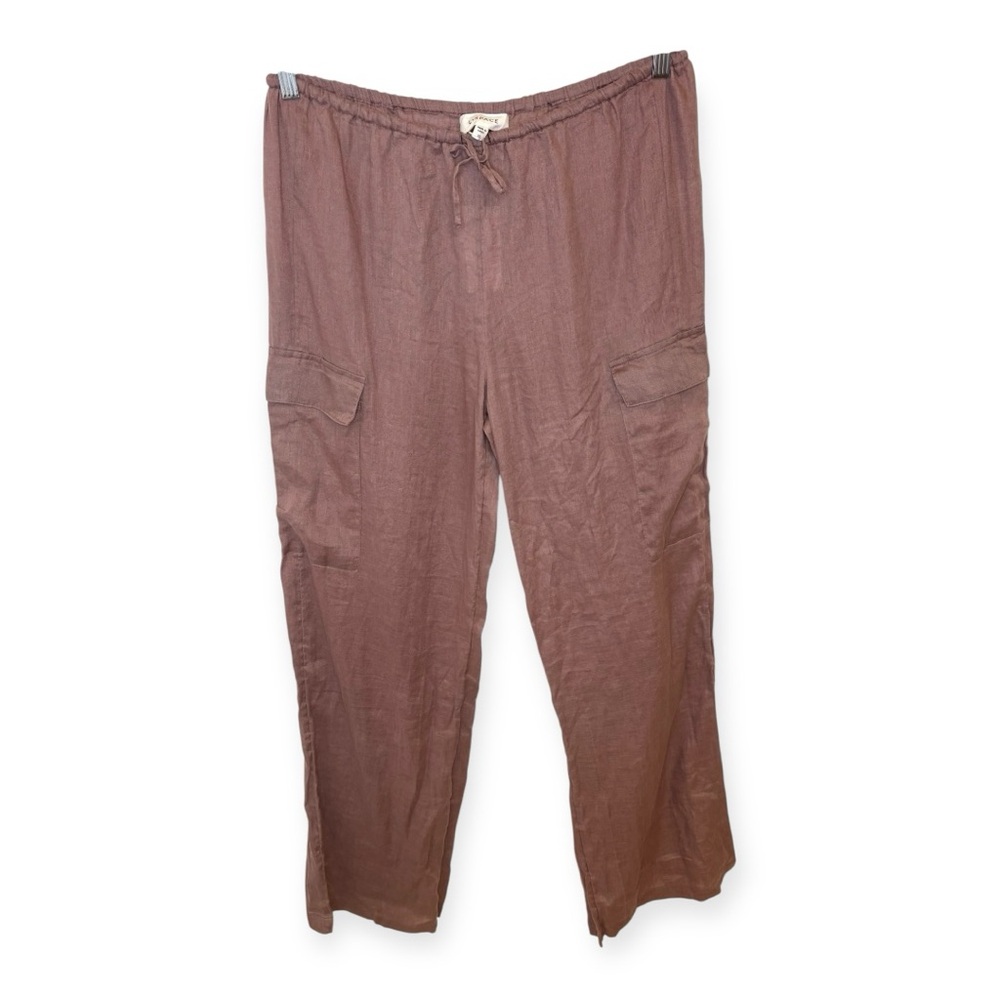 L*Space Sundown Dusty Pink Linen Cargo Pants Wide Leg Boho Coastal XL NWT - Picture 4 of 12